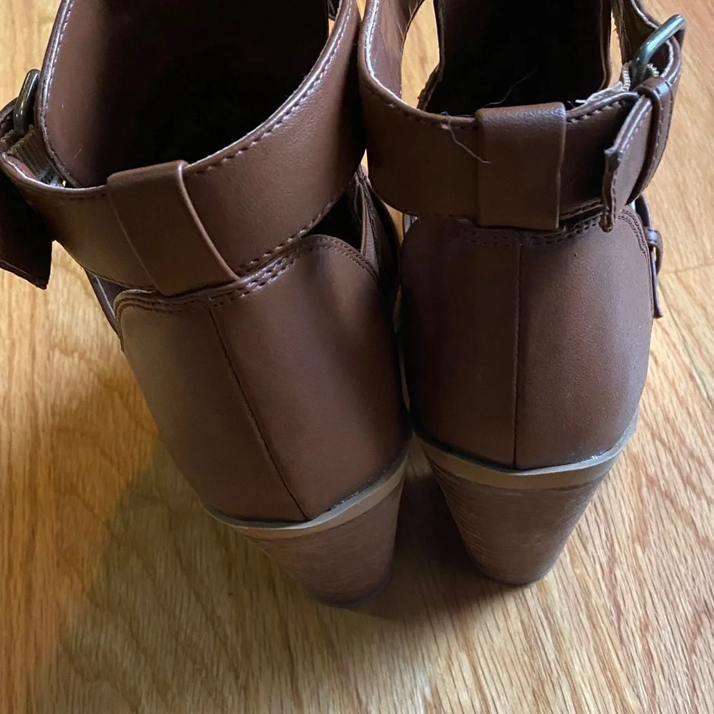 Call It Spring Brown Ankle Booties - Picture 4 of 4